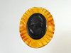 Late 1940's Overdyed Apple Juice / Amber Lucite Cameo