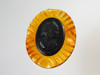 Large Late 1940's Carved Lucite Cameo Brooch