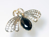 Faceted Black Body Bee Brooch by Monet