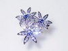 Liz Claiborne Lavender Rhinestone Flower Brooch
