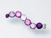 1960's Shades of Purple Caterpillar Brooch