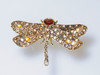 Monet Topaz Rhinestone Faux Marcasite Pin