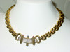 Pavé Crystals and Glass Cabs Featured on Nina Ricci Necklace