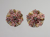1950's Kramer Pink Floral Clip Earrings