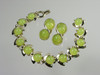 Space Age Lime Green Lucite Bracelet Earrings Set