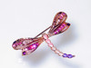 Pink Rhinestones & Enamel Dragonfly Pin