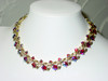 Late 1950's Kramer Red Rhinestone Necklace