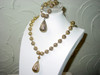 1970's Bohemian Teardrop Cage Pendant Necklace & Bracelet