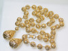 Boho Teardrop Cage Pendant Necklace and Bracelet Set 1970's