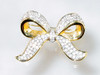 Pave Crystals on Crystal Bow Brooch