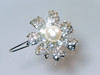 Pearl & Crystal Flower Hair Barrette