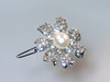 Petite Sparkling Flower Hair Pin with Faux Pearl