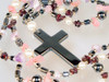 Hematite Cross Gemstone Necklace