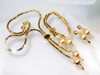Monet Slide Necklace Bracelet Earrings Set 1970's - 1980's