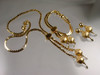 Vintage Monet Adjustable Slide Lariat Necklace, Bracelet, Earrings Set