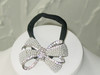 Crystal and Pearls Bow Ponytail