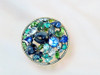 Domed Brooch Shades of Blues & Greens