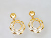 Crown Trifari golden hoop earrings