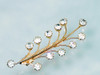 Vintage France Hair Clip with Clear Rhinestones