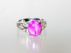 Pink Star Sapphire Sterling Silver Ring