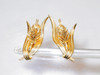 Golden Cattail Earrings