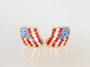 Crystal Flag Earrings