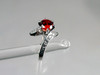 Red Crystal Solitaire Ring