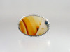 Antique Sterling Banded Carnelian Agate Pin