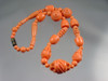 Art Deco Coral Early Plastic Necklace