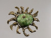 Anna Morelli Green Stone Sun Brooch