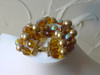 Triple Strand Crystal Pearls Bracelet