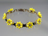 Yellow Daisies Rhinestone Bracelet