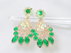 1960's Green Dangle Earrings