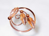 Copper Bell Circle Swirl Brooch