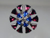 Keystone Purple Rhinestone Circle Brooch