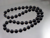 Vintage Black Plastic Bead Necklace