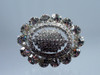 Vintage Crystal Multi Tier Brooch
