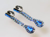 Givenchy Deep Blue Drop Clip Earrings