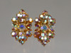 1960s Golden AB Crystal Earrings