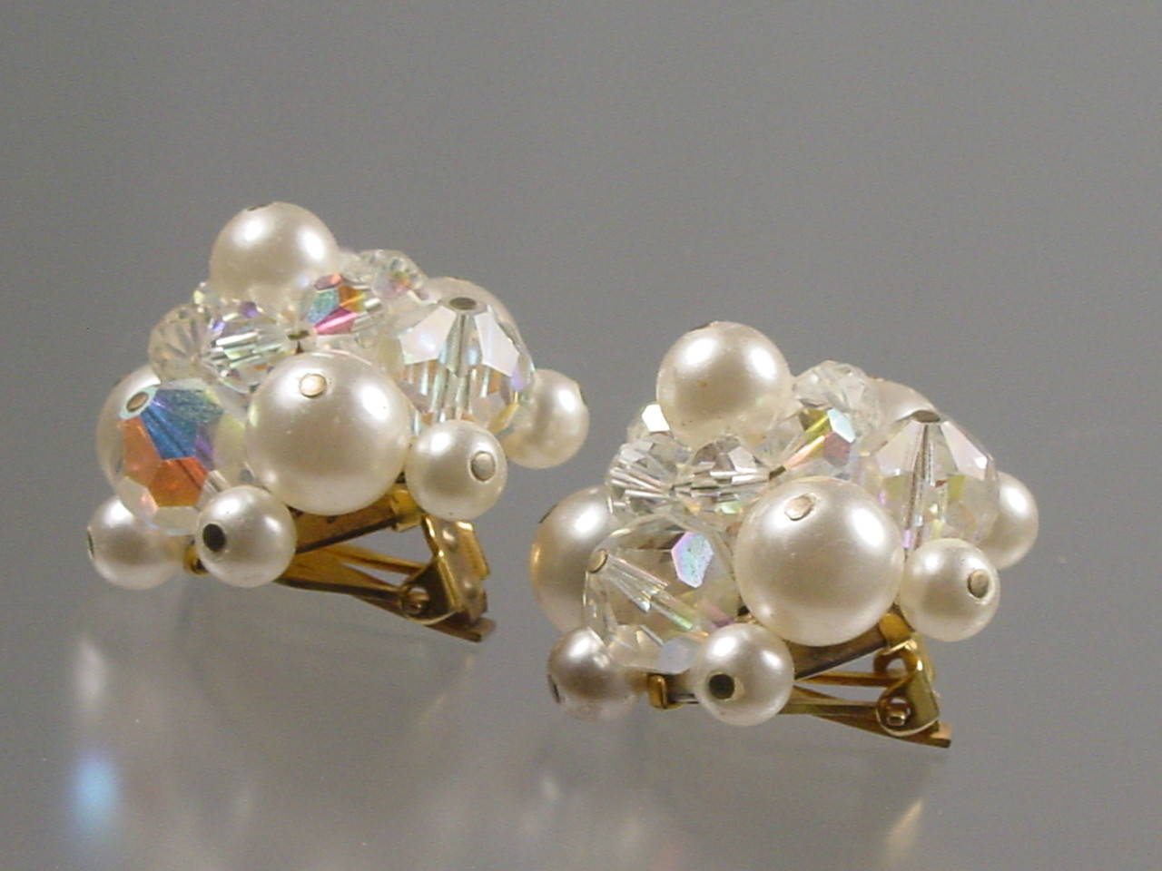 Laguna Domed Crystal Pearl Earrings