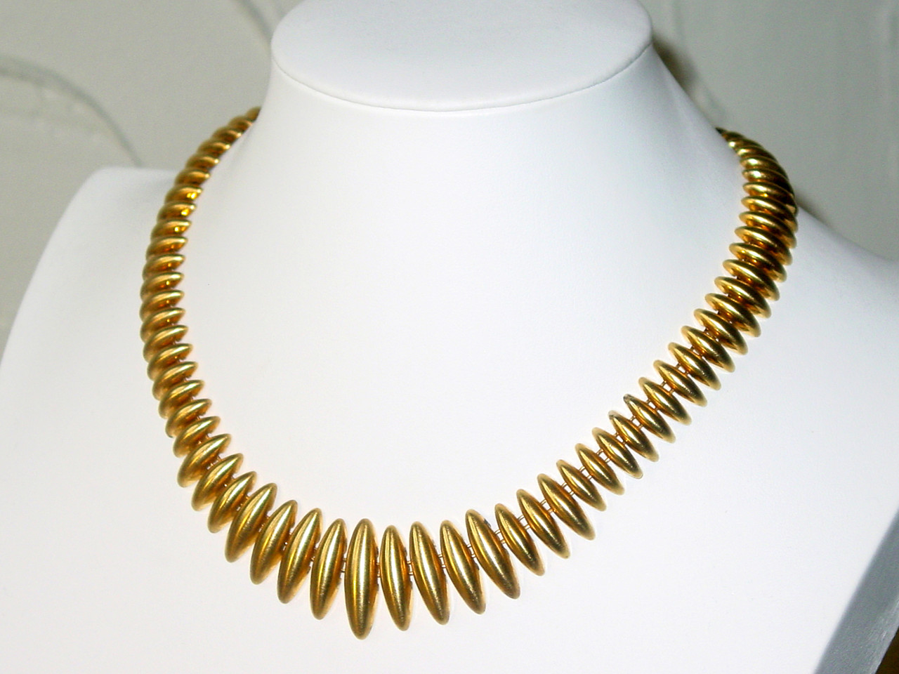 Vintage Monet Brushed Gold Necklace