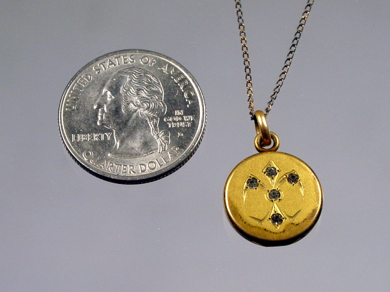 Size of Petite Antique Locket