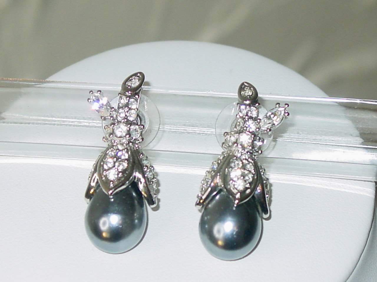 Nolan Miller Baroque Crystal Earrings