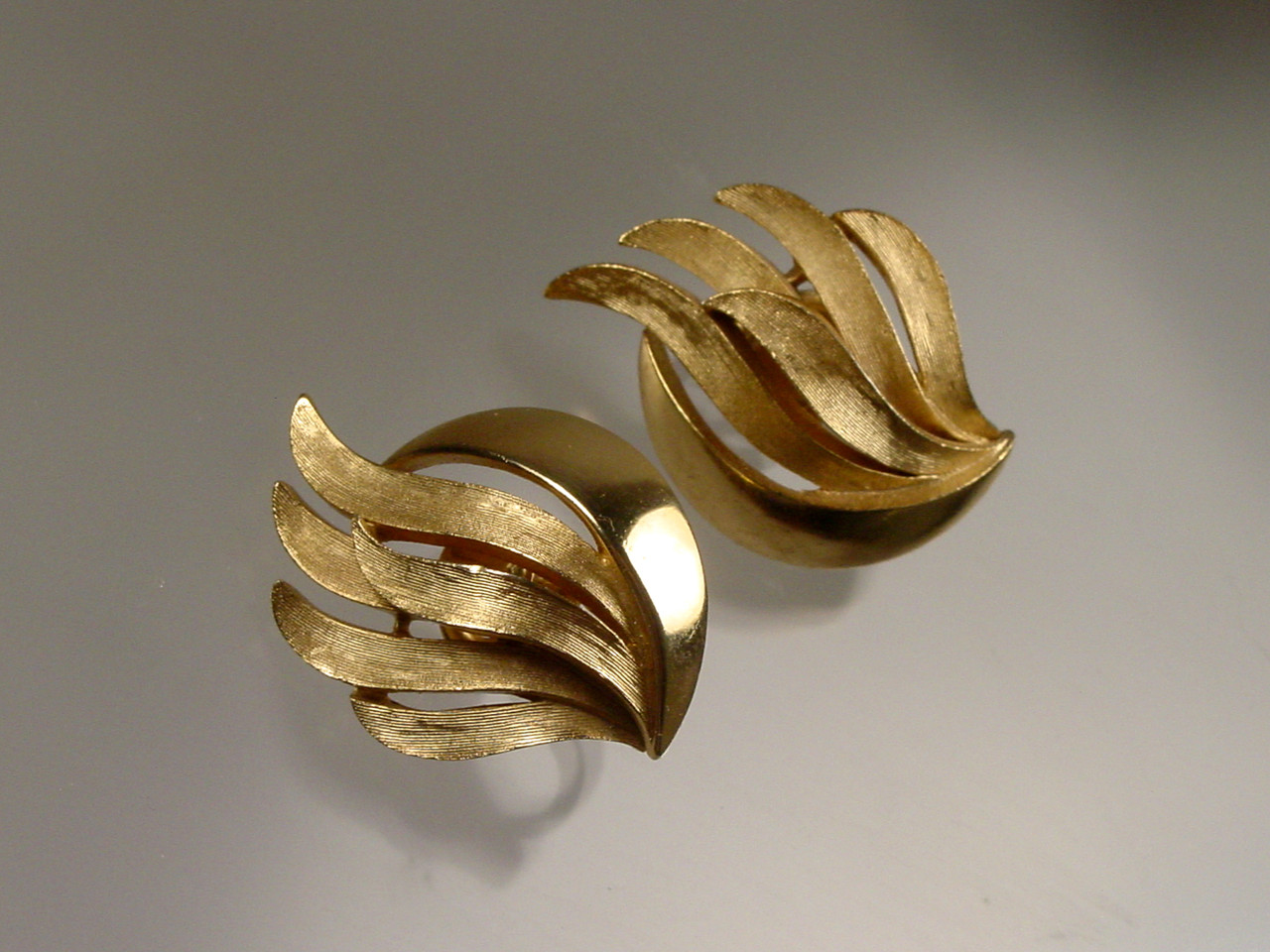 1960's Crown Trifari Flame Earrings