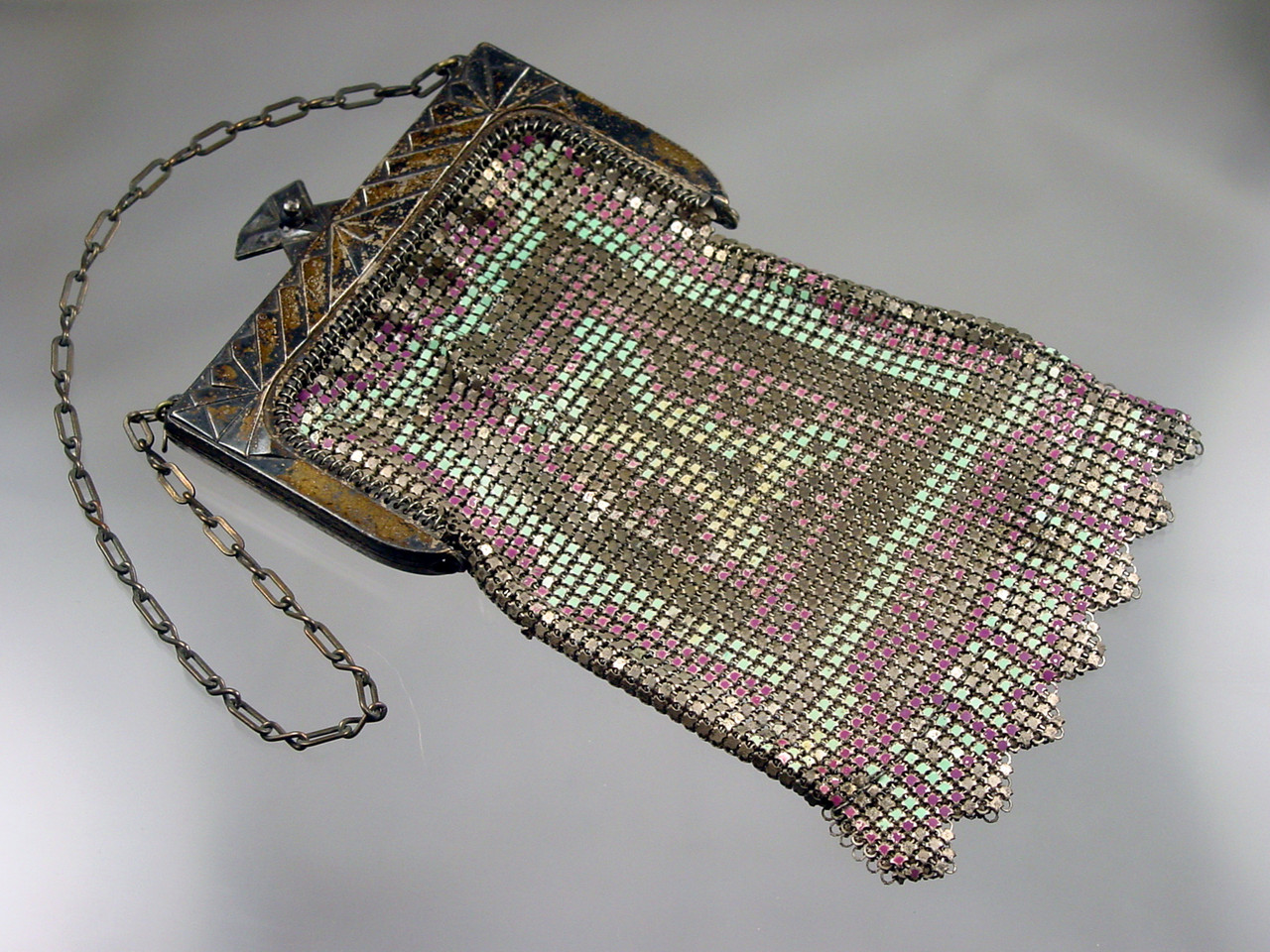 Vintage Gold Metal Mesh Purse - Ruby Lane