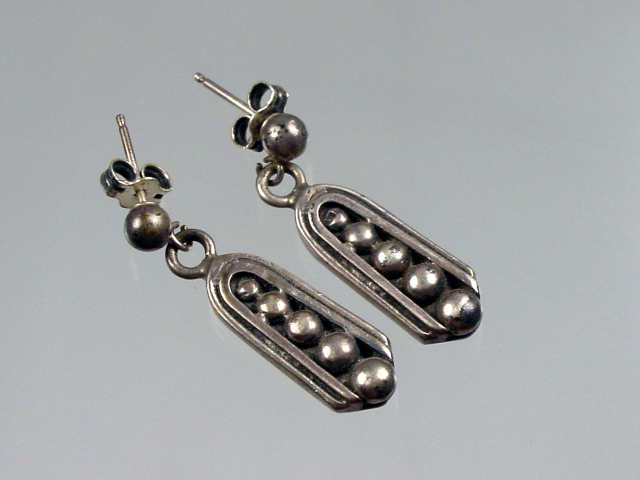 Navajo Ervin Hoskie Sterling Silver Earrings