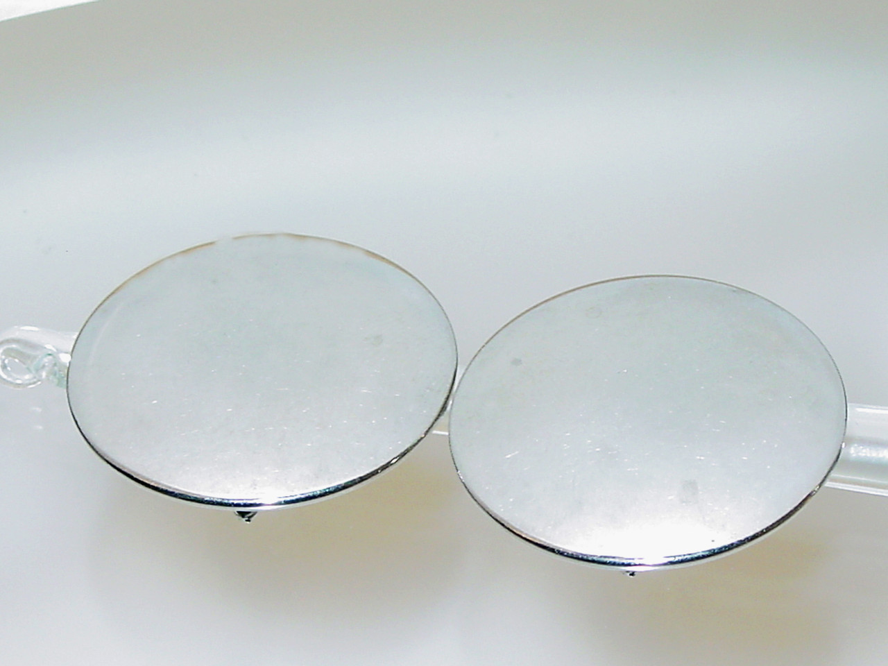 1960's Mirror Disc Clip Earrings