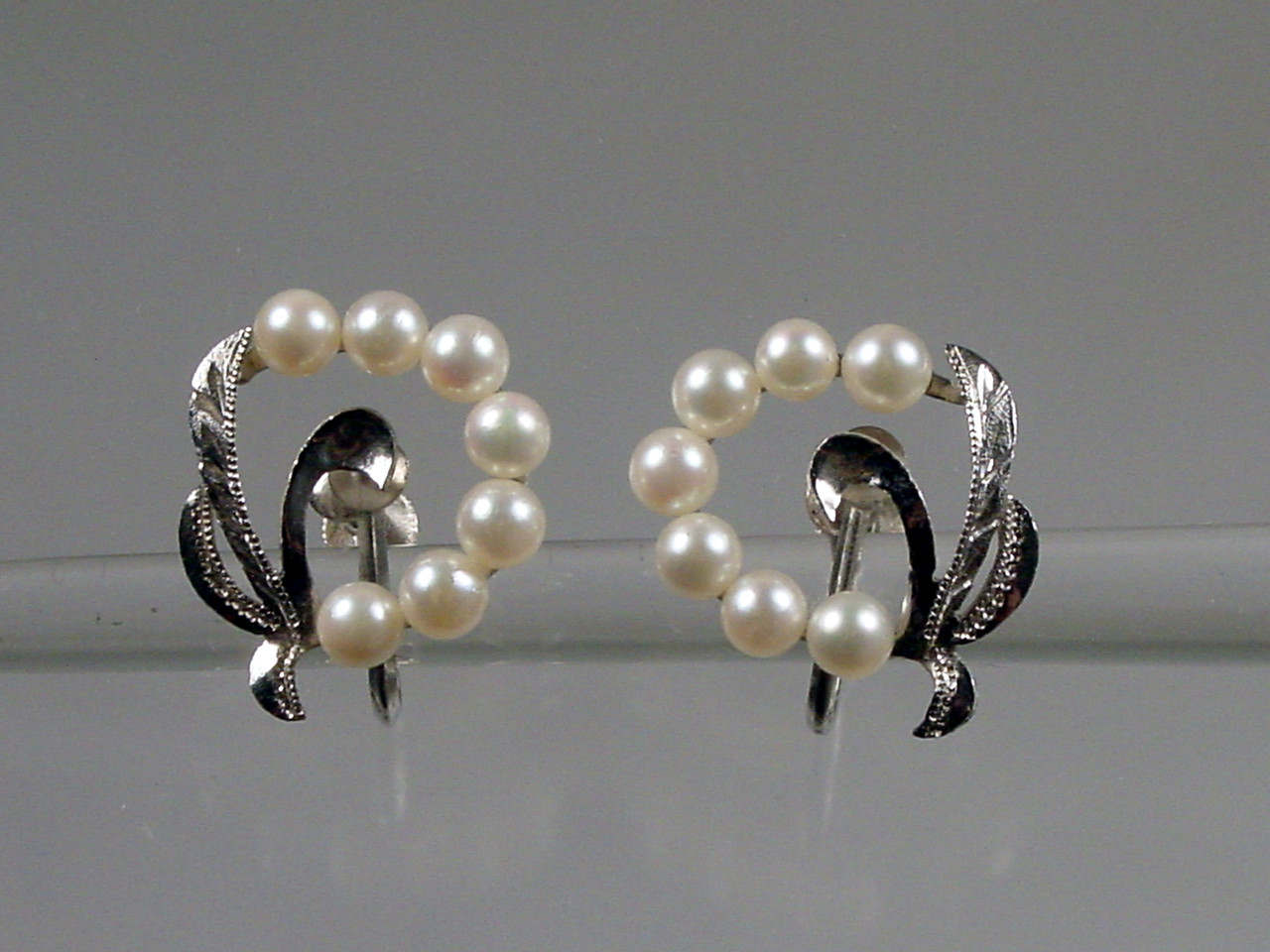 4mm Pearl Screw Back Earrings in Sterling Silver | Jewelry Vine