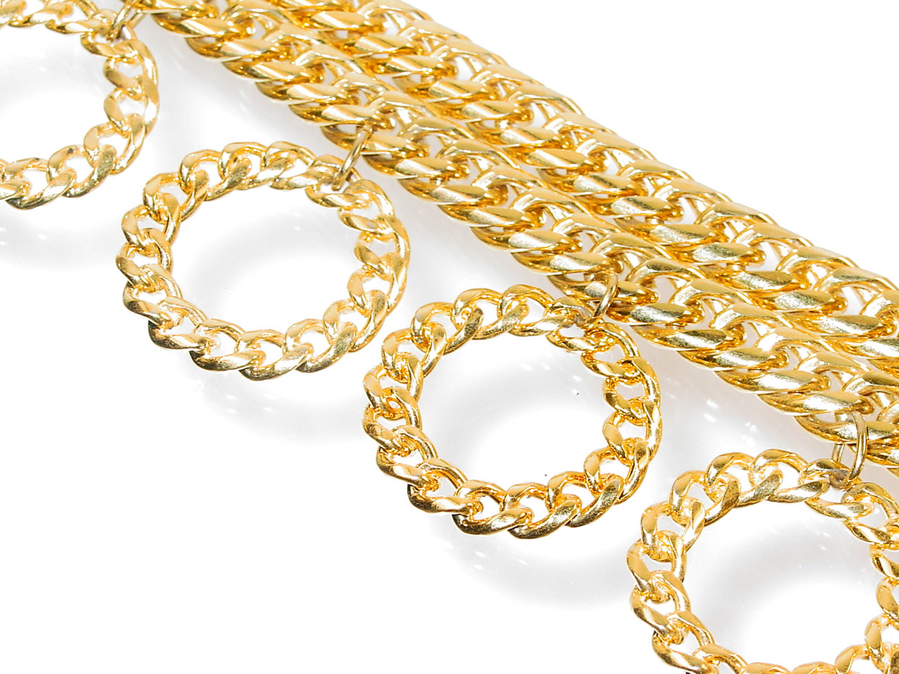 Curb Chains Hoop Dangles