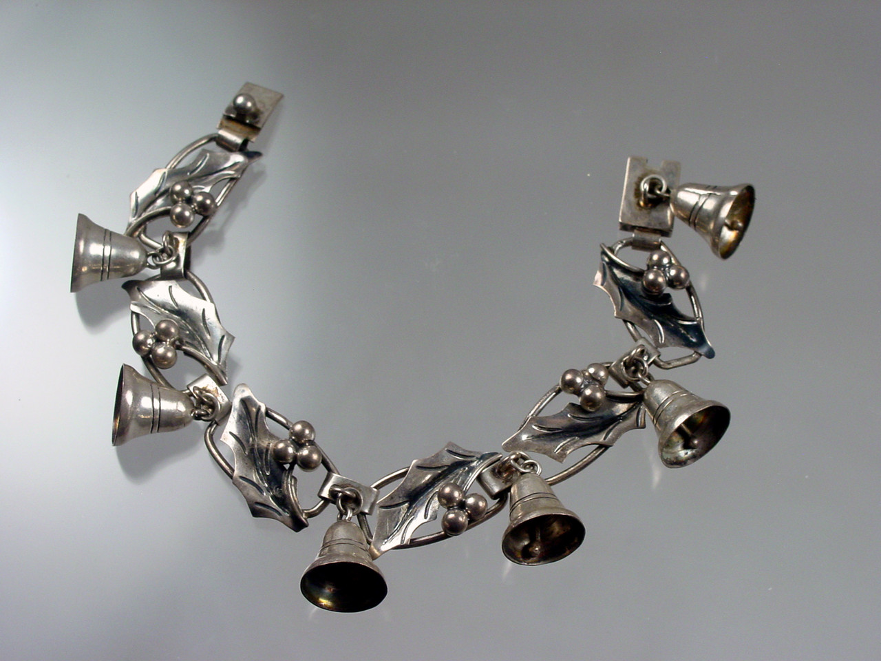 Taxco Mexico Sterling Bells Bracelet Eagle 3